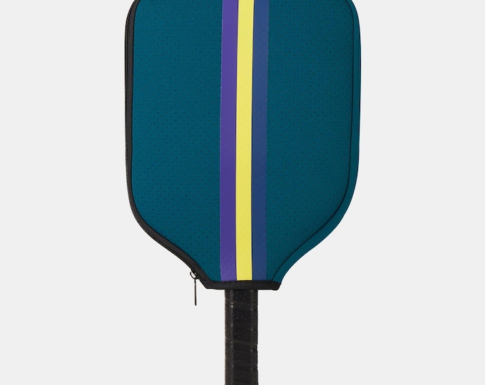 Aqua Neoprene Pickleball Paddle Cover with Storage Pocket