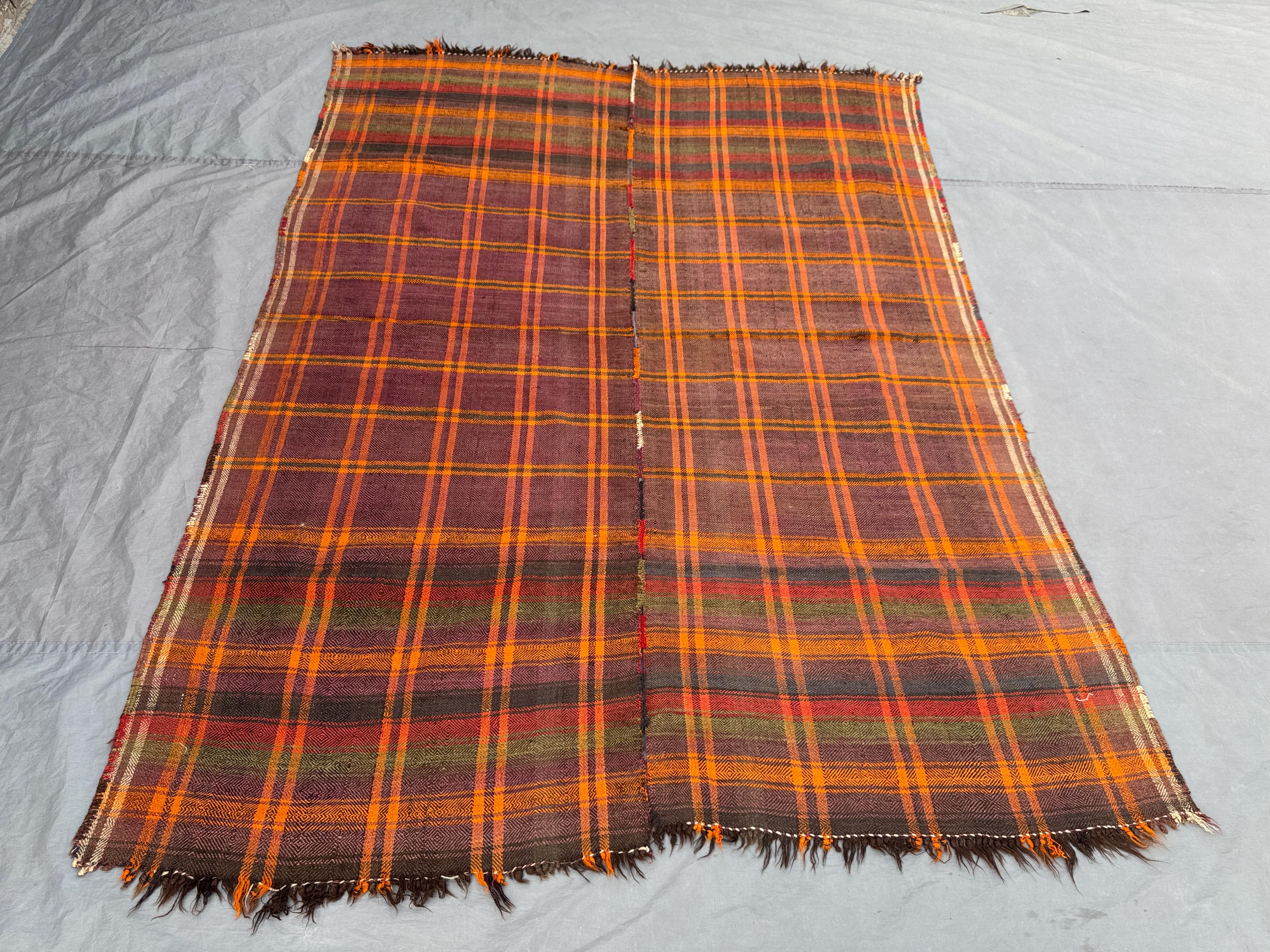 5'10 x 7'9 ft Antique Afghan Baluchi Kilim Area Rug One Of A Kind 100% Wool Flat Weave Handwoven Wool Tribal Living Room Home Decor