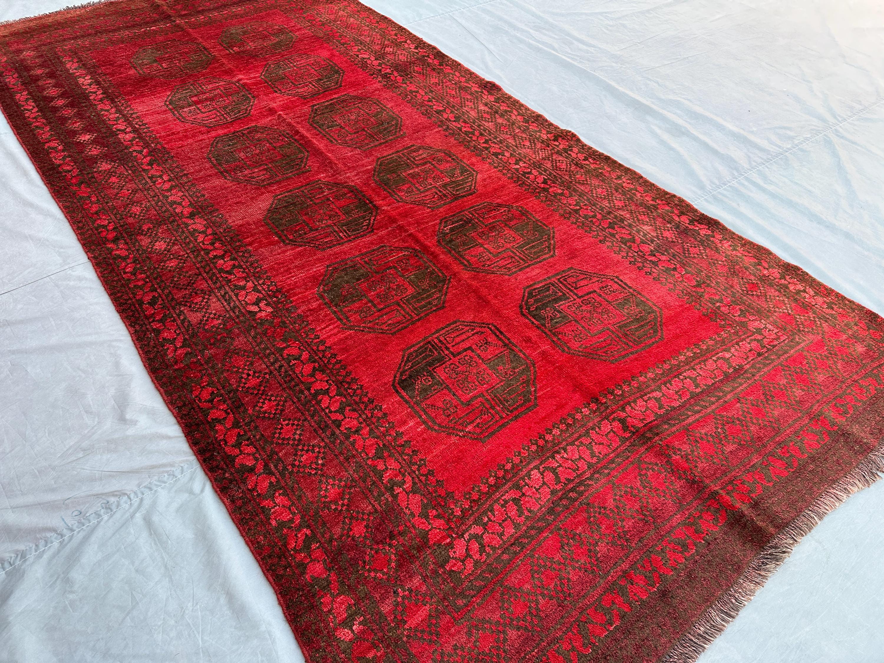 4'10x9'10 ft, Antique Turkmen Baluch Rug | Handmade Tribal Nomadic Wool Carpet | Vintage Area Rug Fine Wool L