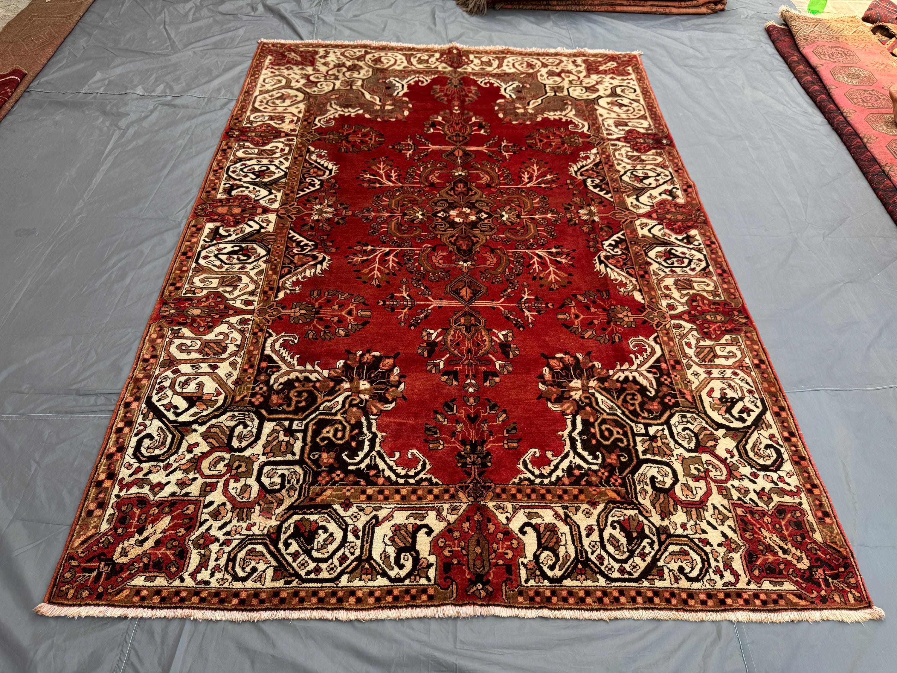 7×10 Turkish Hand-Knotted Vintage Rug Soft Wool Pile One-of-a-Kind Large Anatolian Rug Classic Tribal Home Decor | Bedroom & living room rug