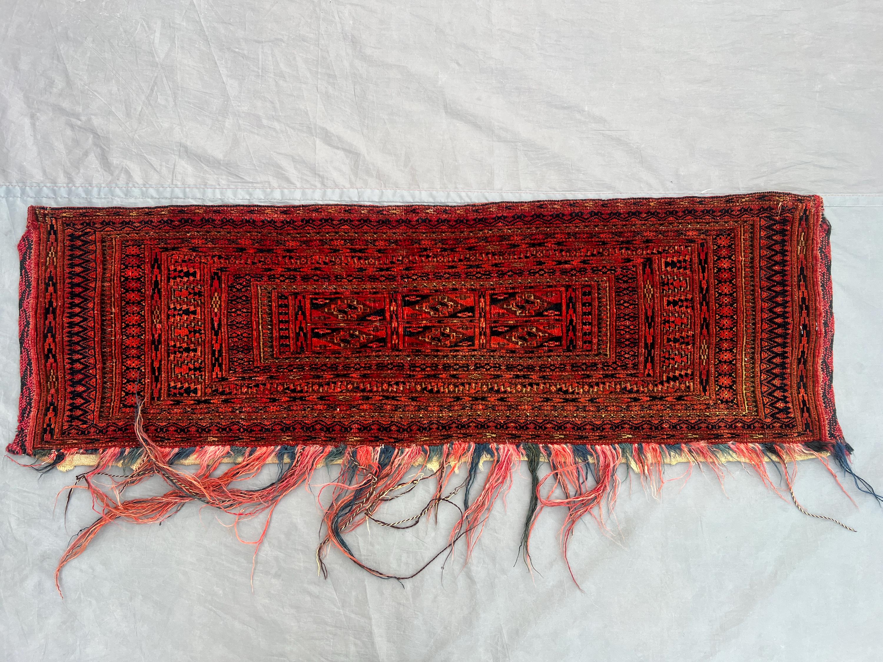 1.4 x 3.11 ft Afghan Hand-Knotted Vintage Balochi Design Rug Unique Soft Pile Rare One-of-a-Kind Luxury Wall Hanging | Bedroom decor rug