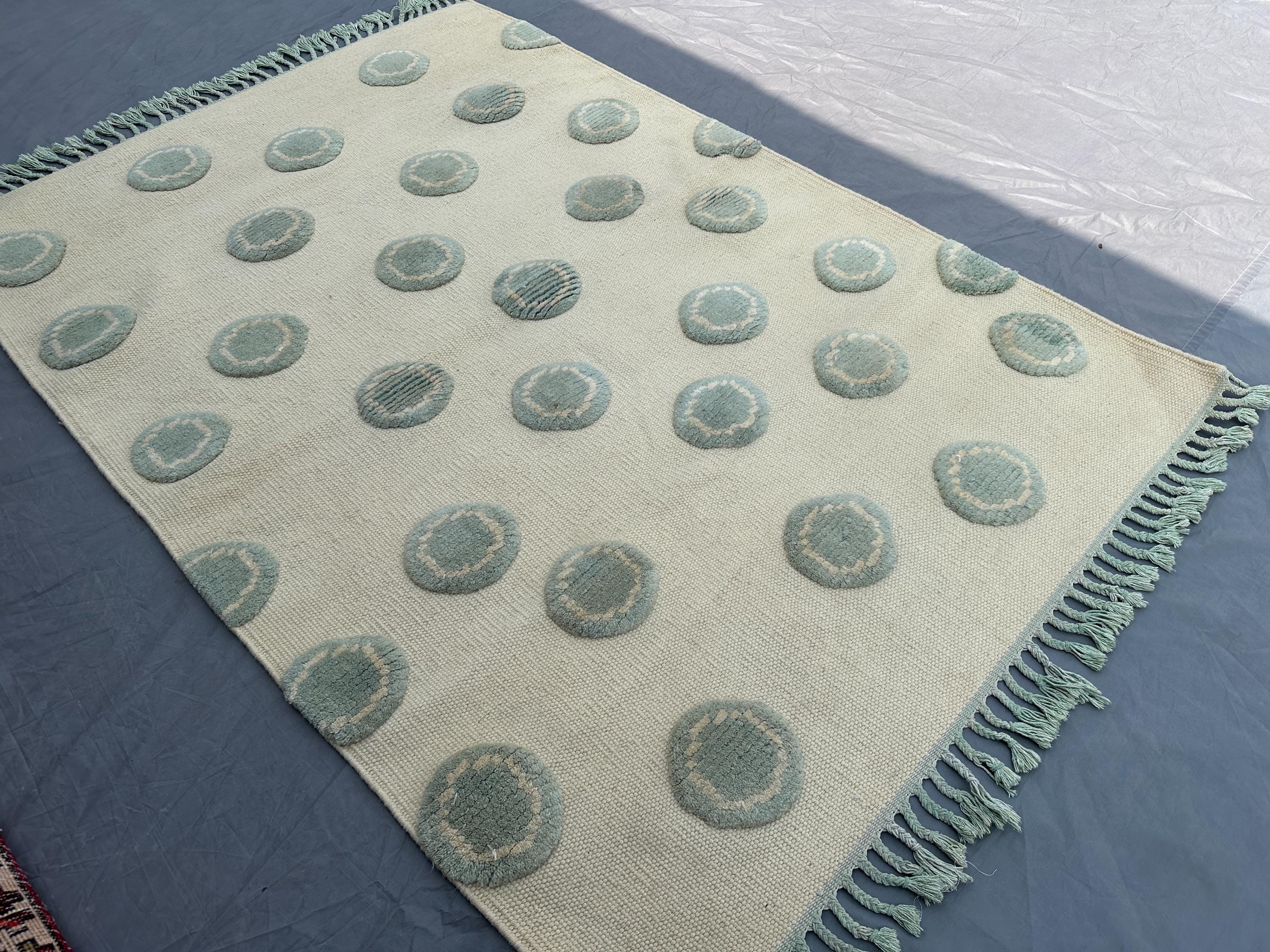 4x6 Moroccan Kilim Rug | Handmade Wool Tribal Carpet | Berber Style Gabbeh Design | Modern Kitchen Area Rug | 