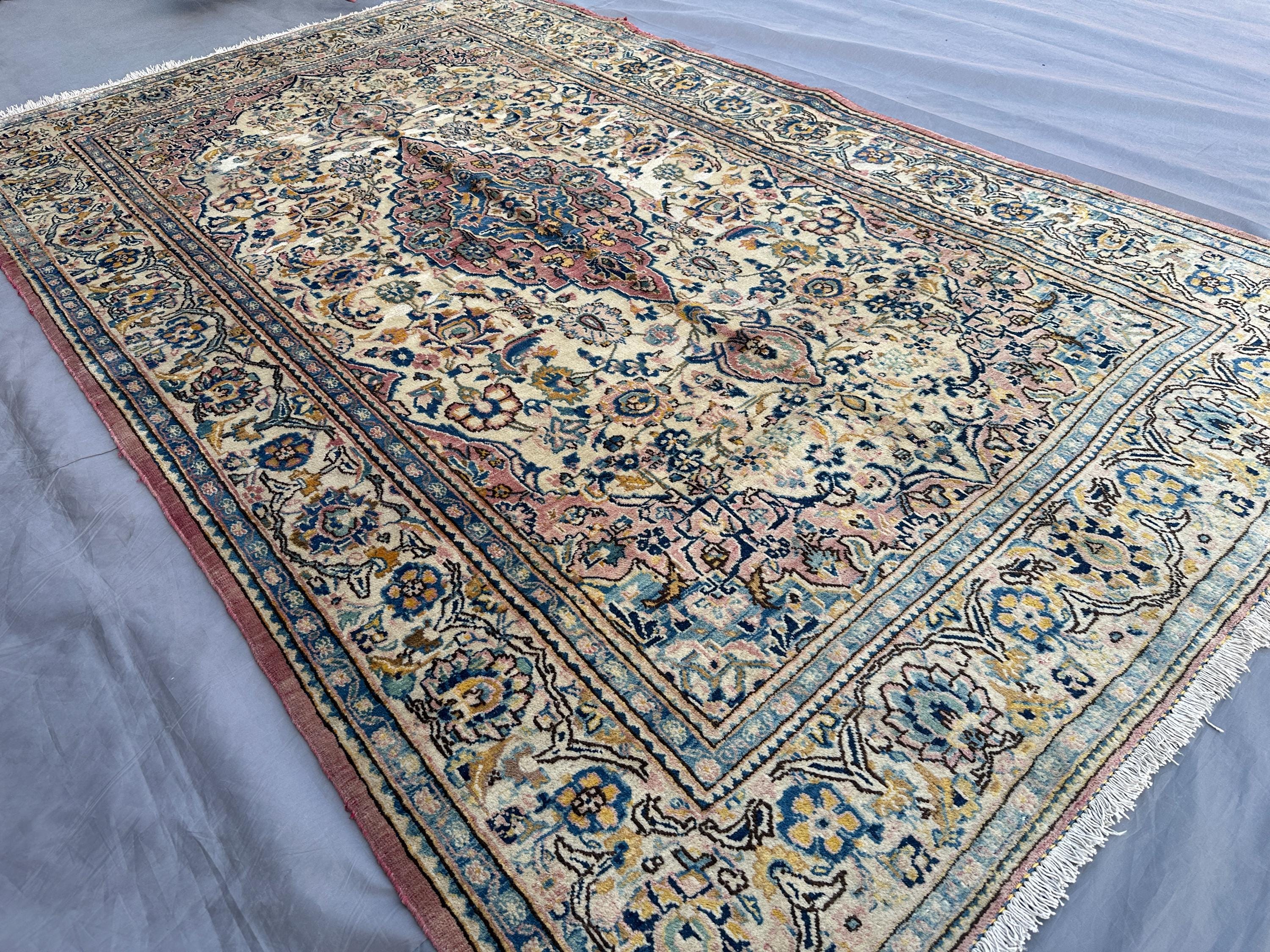 4'3x6'8 ft, Antique Turkish Hand-Knotted Rug | Tribal Wool Turkmen One-of-a-Kind Soft Pile Vintage Area Carpet