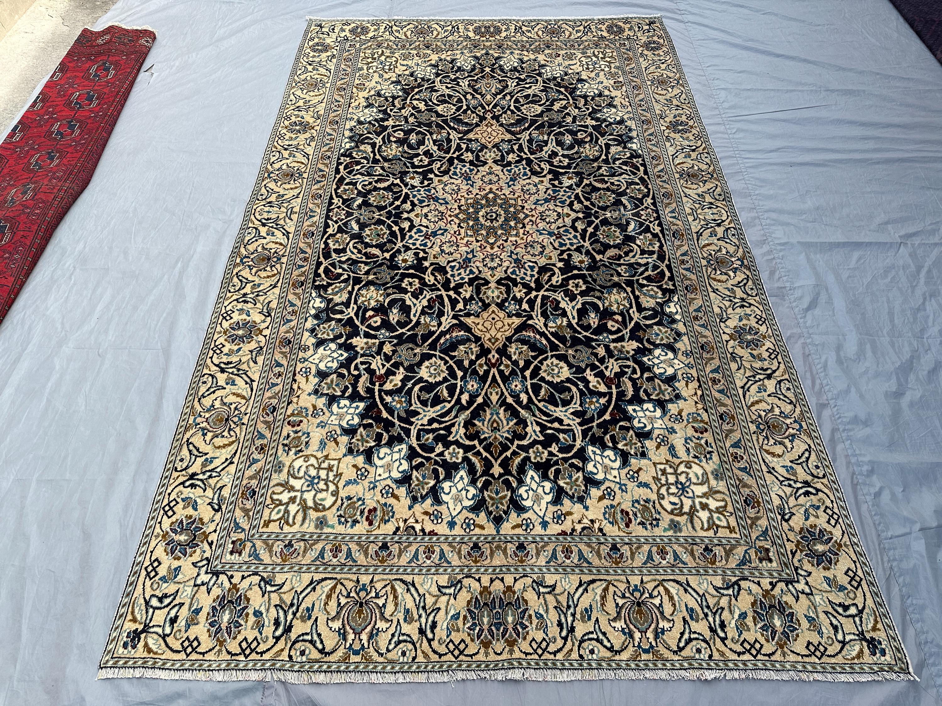 アンティーク トルコ製 手織りラグ 6x10 幾何学模様 ウール エリア