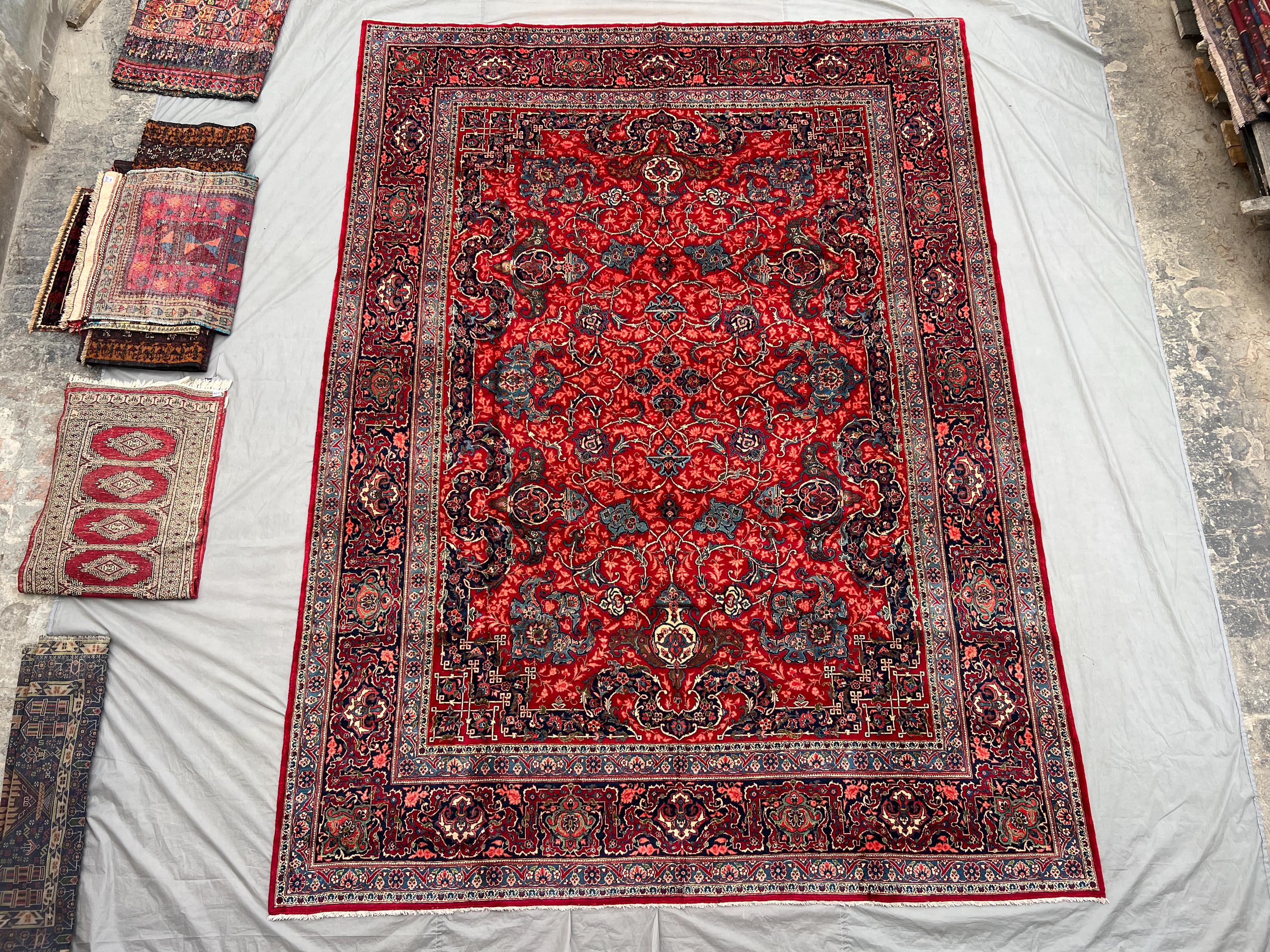 9" x 13" Afghan Hand Knotted Turkish Inspired Rug | Tribal Geometric Caucasian Design Wool Rug for Living Room, Bedroom rug, | rare rug