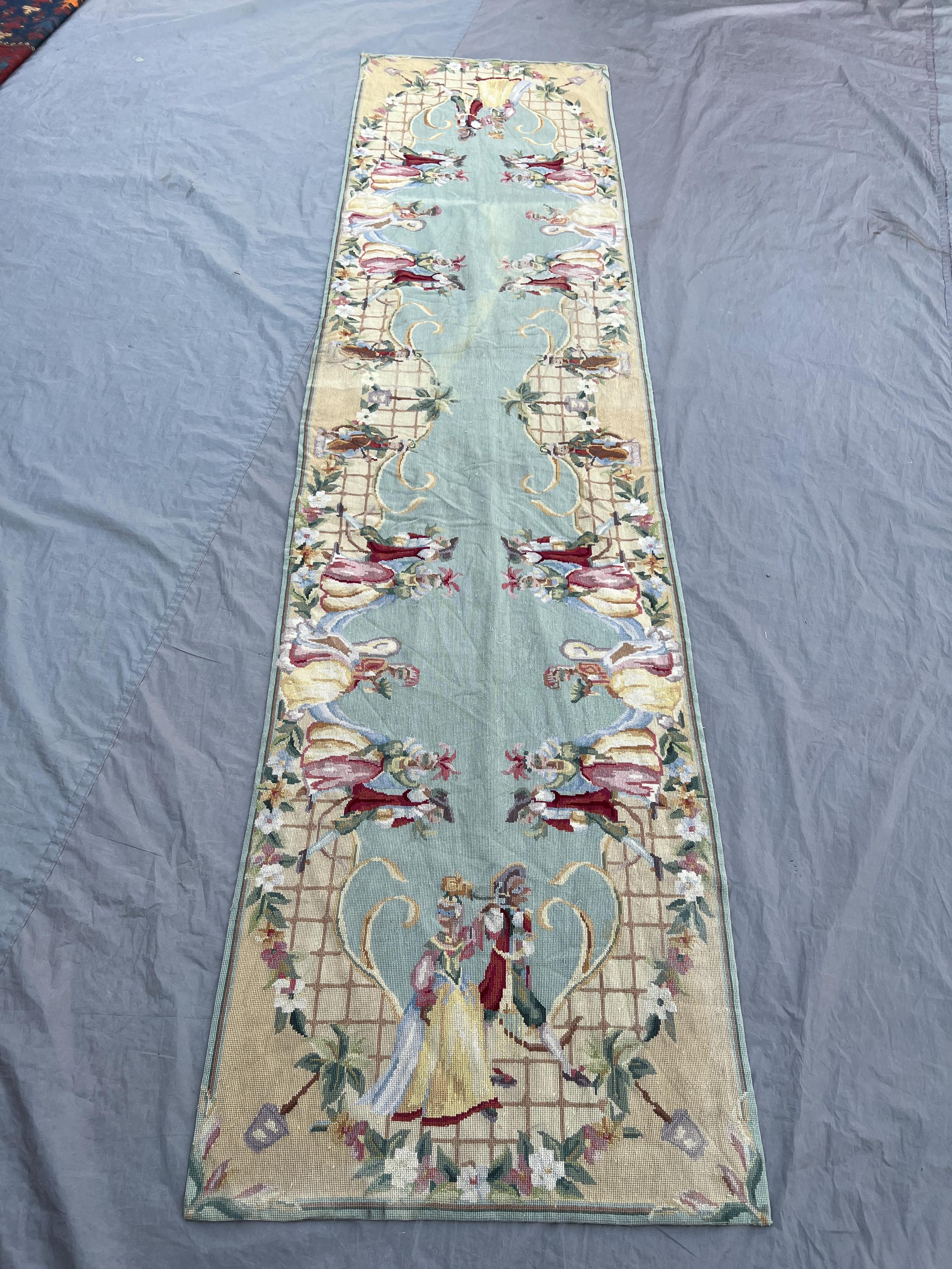 2.5x9'8 ft Vintage Afghan Baluchi Handwoven Pictorial Kilim Runner Rug Flatweave Geometric Wool Boho Decor Hal