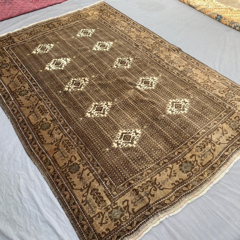 Brown Vintage Rug Central - Etsy