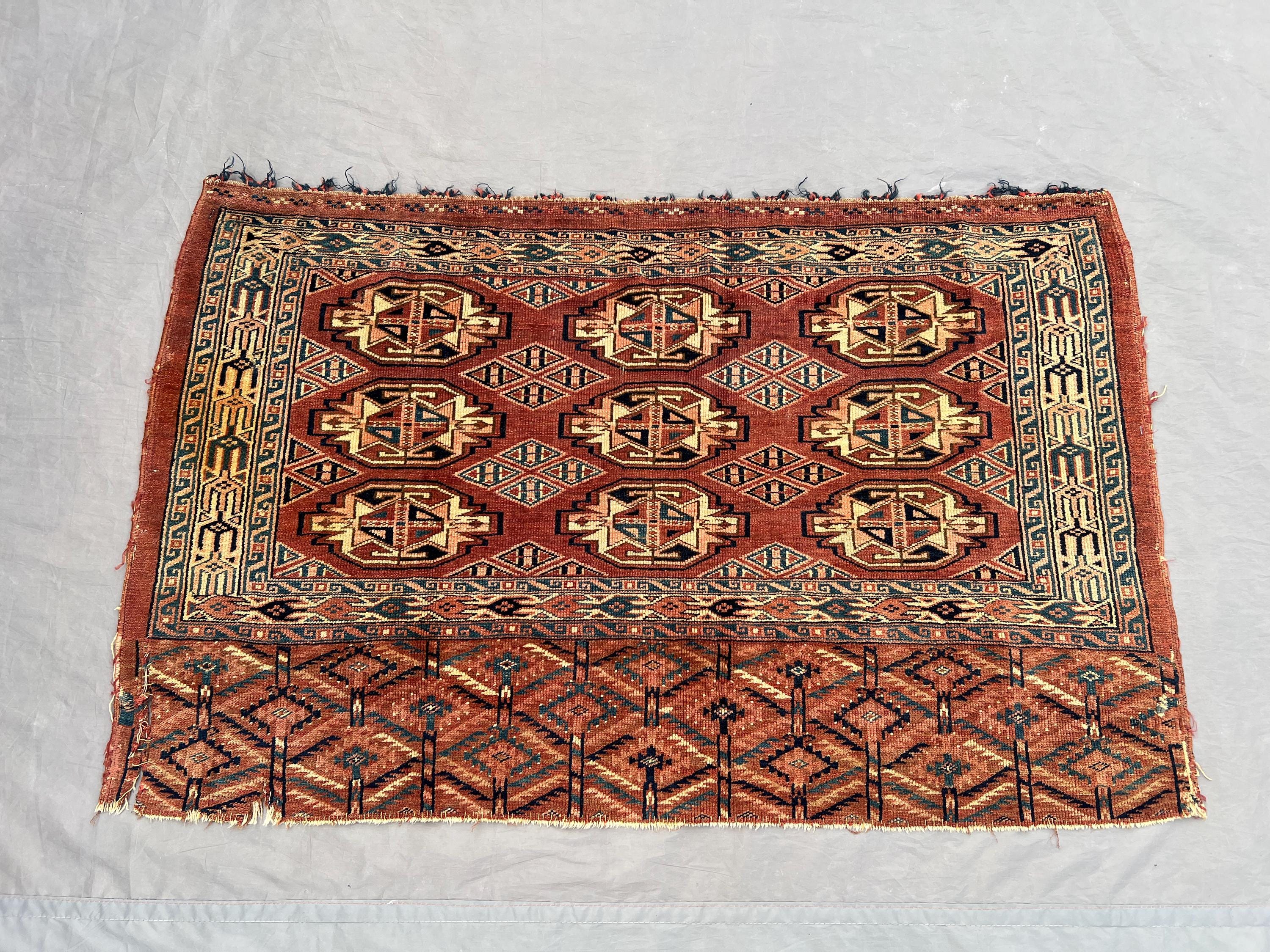 3 x 4 ft Afghan Hand Knotted Vintage Balochi Rug Low Pile Distressed Tribal Wall Hanging Brown Beige One Of A Kind Rug | Home boho decor