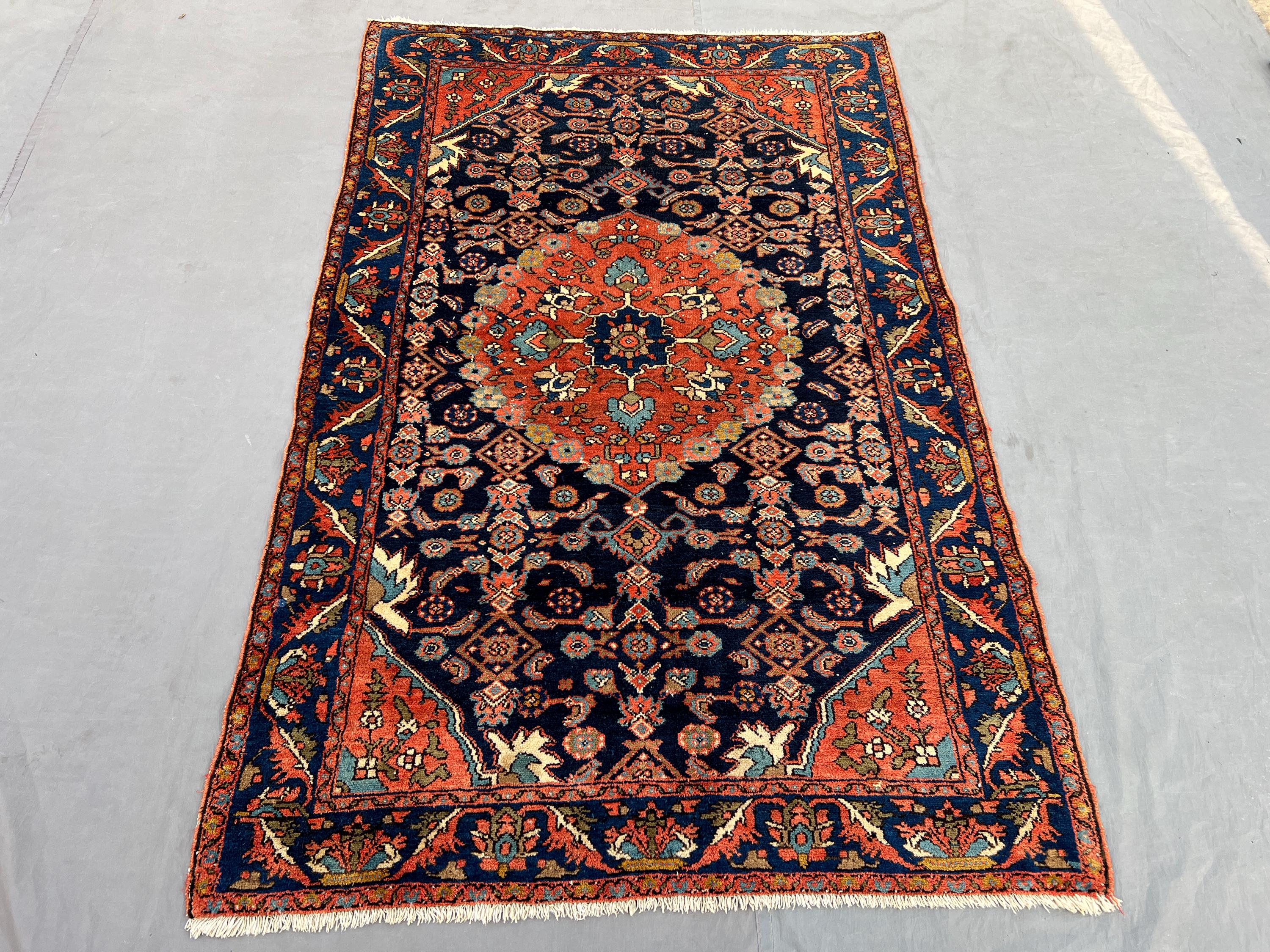 4.2x6.6 ft Antique Afghan Hand Knotted Rug, Tribal Wool Rug, Turkmen Geometric Pattern, Rare Rug, Moroccan Style Rug, Bahomein Home Decor