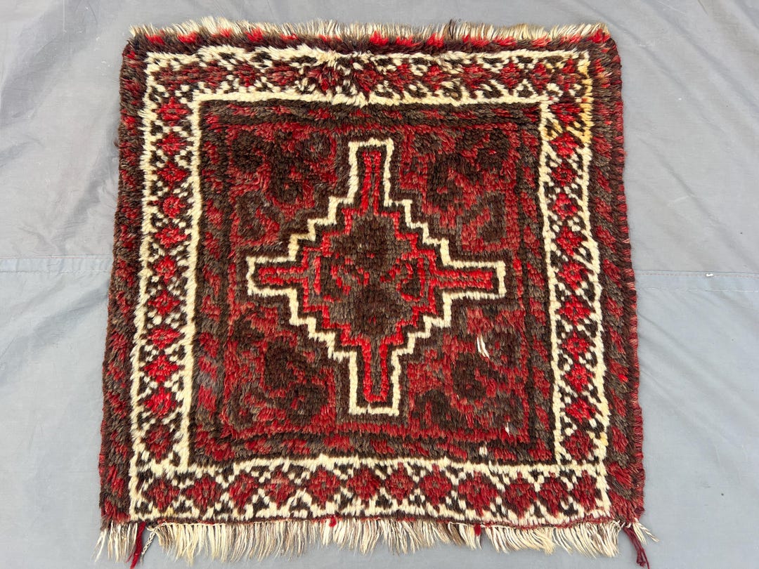 Antique Caucasian Mini Rug | 2x2 Turkish Inspired Hand Knotted Tribal ...
