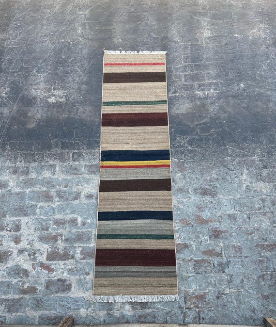 ヴィンテージ アフガン バルーチ ランナーラグ 2'5