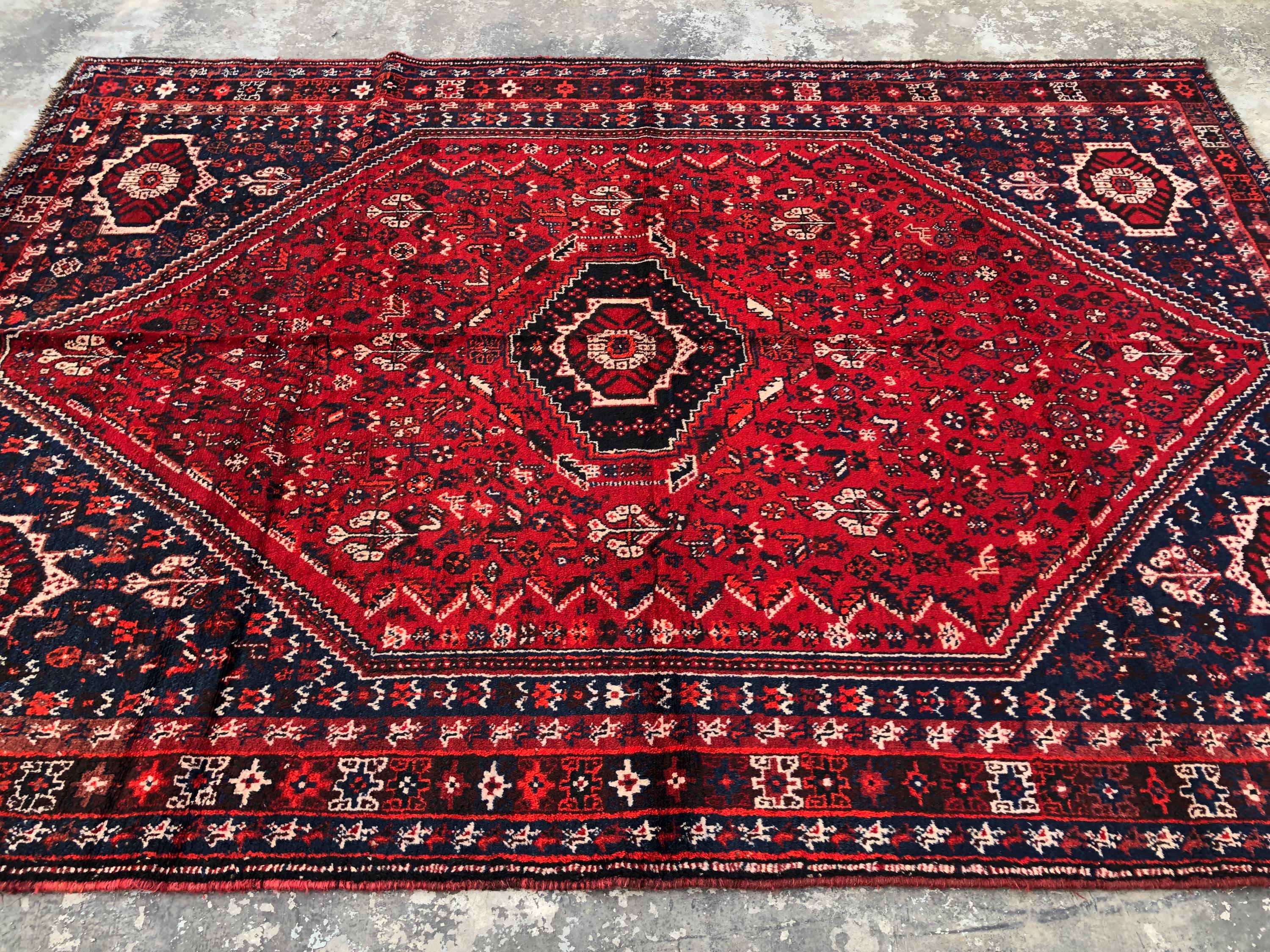 7x10 ft Antique Caucasian Tribal Rug, Turkmen Hand-Knotted Wool Rug, Geometric Pattern, Vintage Afghan Carpet bedroom Rustic Decor rug