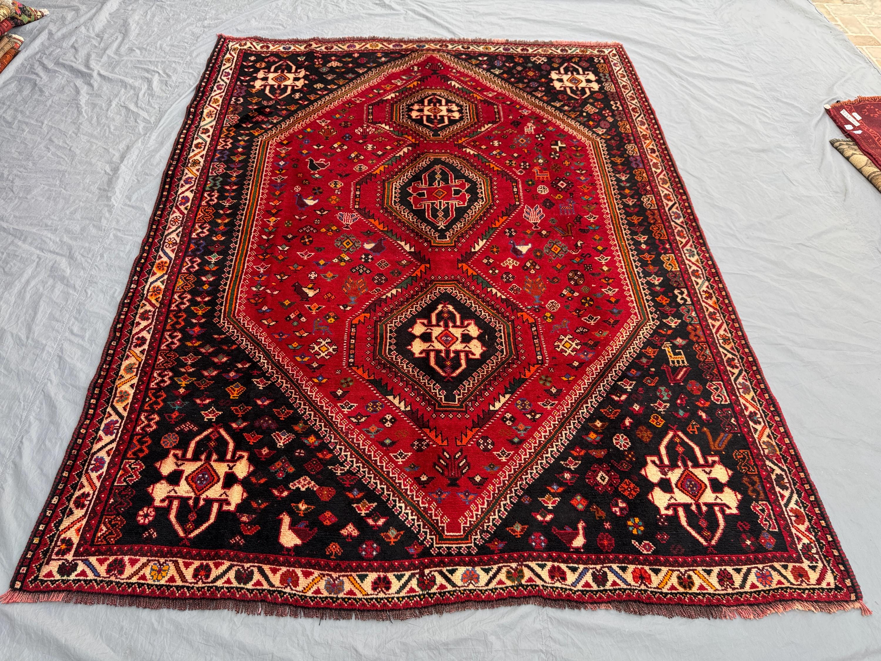 7 x 10 ft Turkish Hand Knotted Vintage Soft Pile One of a Kind Boho Rug – Luxury Medallion Design, Home Decor, Unique Tribal, Handwoven