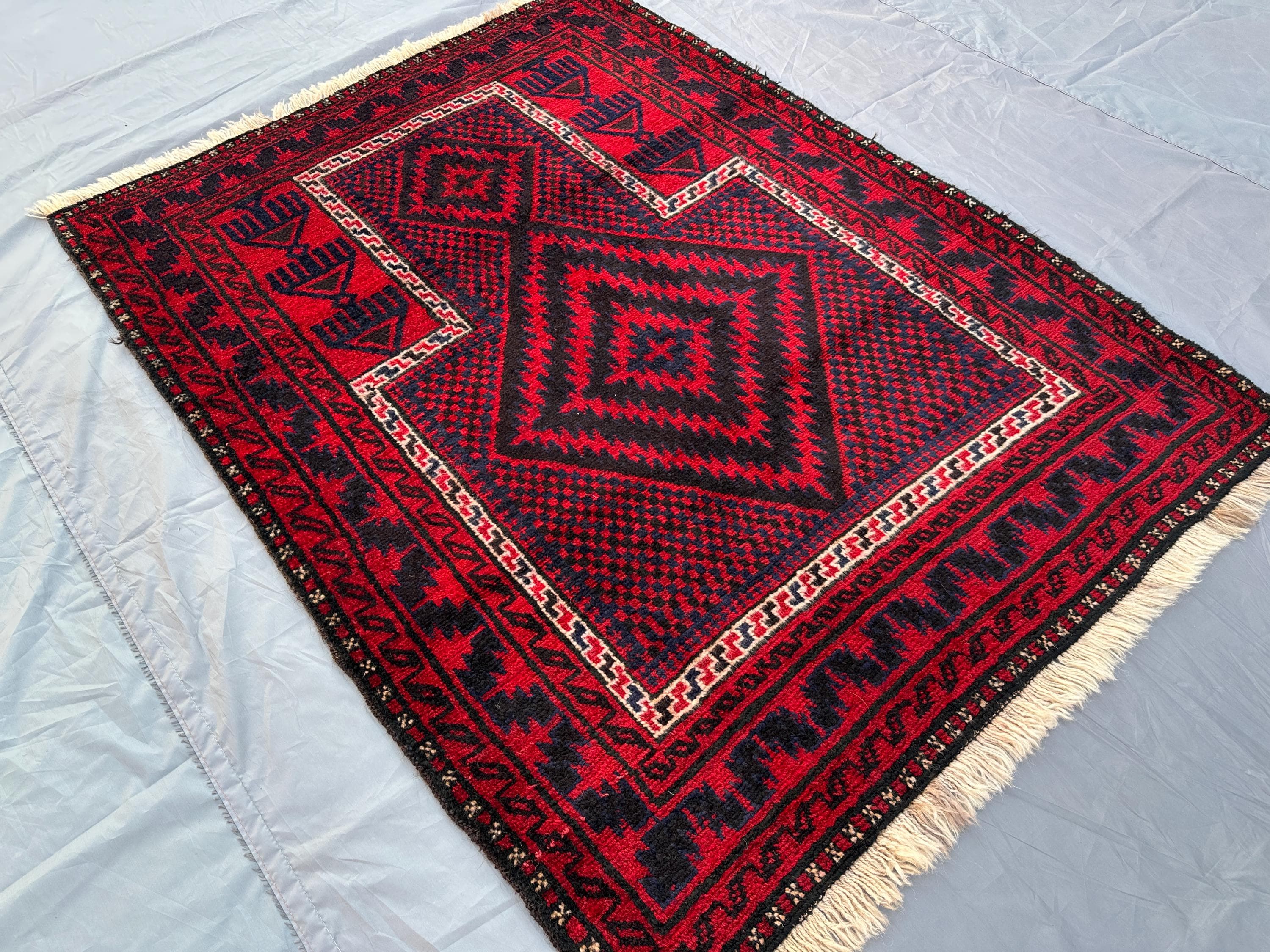 Antique Turkmen Prayer rug, 3.3x4.4 Ft, Afghan Vintage Prayer Rug, Handmade Wool Rug, Baluch Rug, Turkmen Prayer rug, 3x5 Prayer rug, Accent