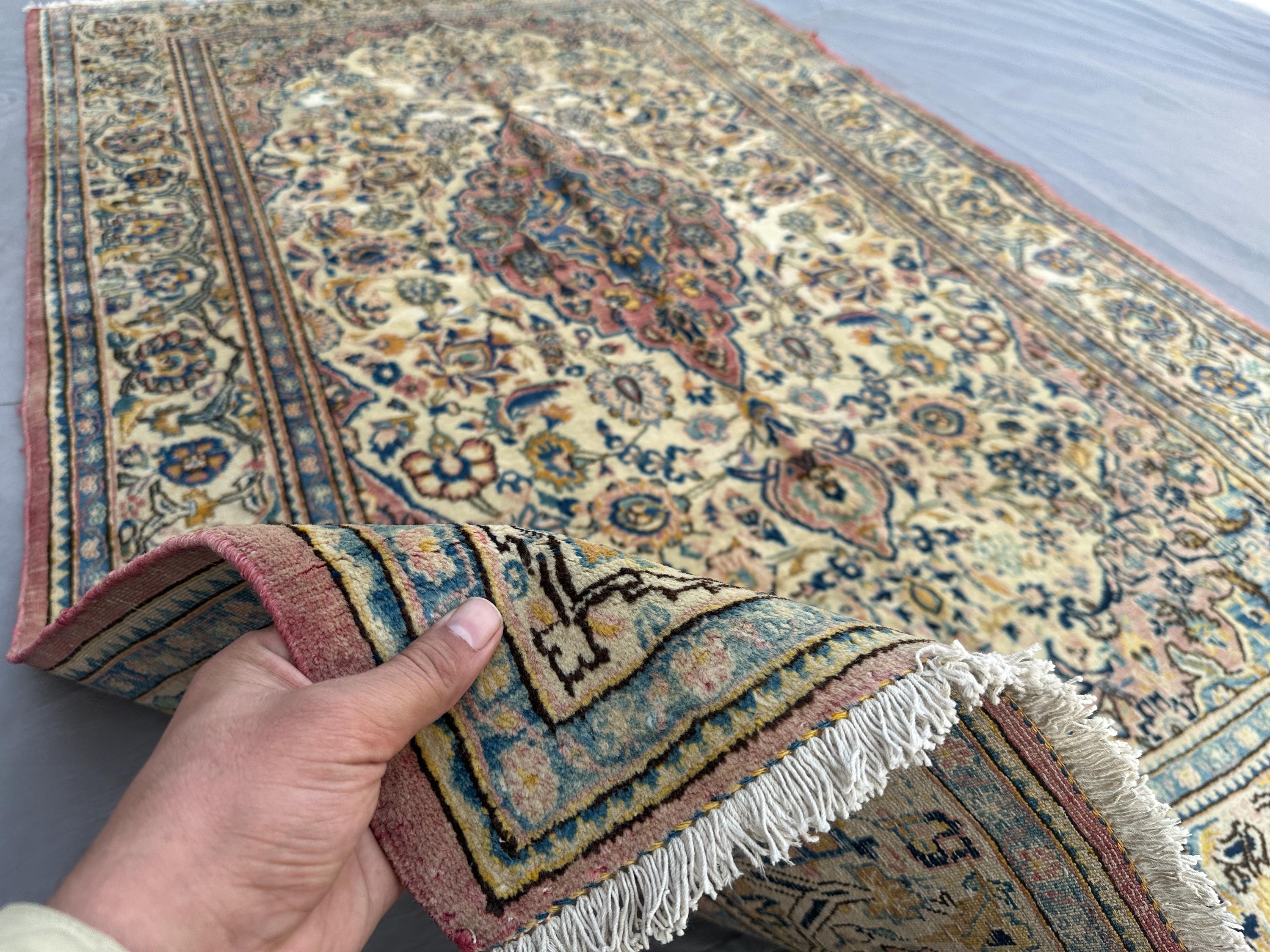 150年前 アンティーク トルクメン絨毯 ラグ 手織 ウール 41x105cm 4