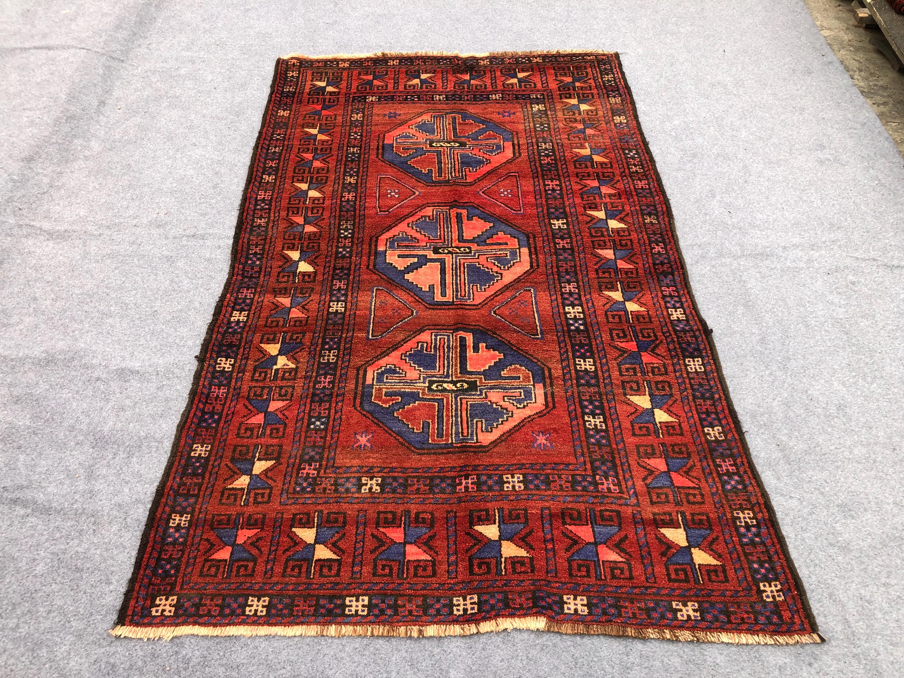 5x8 ft Geometric Antique Rug / Baluch Design / Afghan Taimani Baluch Rug/ Turkmen Handmade Wool Rug/ Bedroom rug/ 143x237 cm Rug