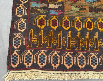 Tapis De Coureur Senneh Rouge - Tribal Khan Moh - 2.5x9 - Laine Nouée Main