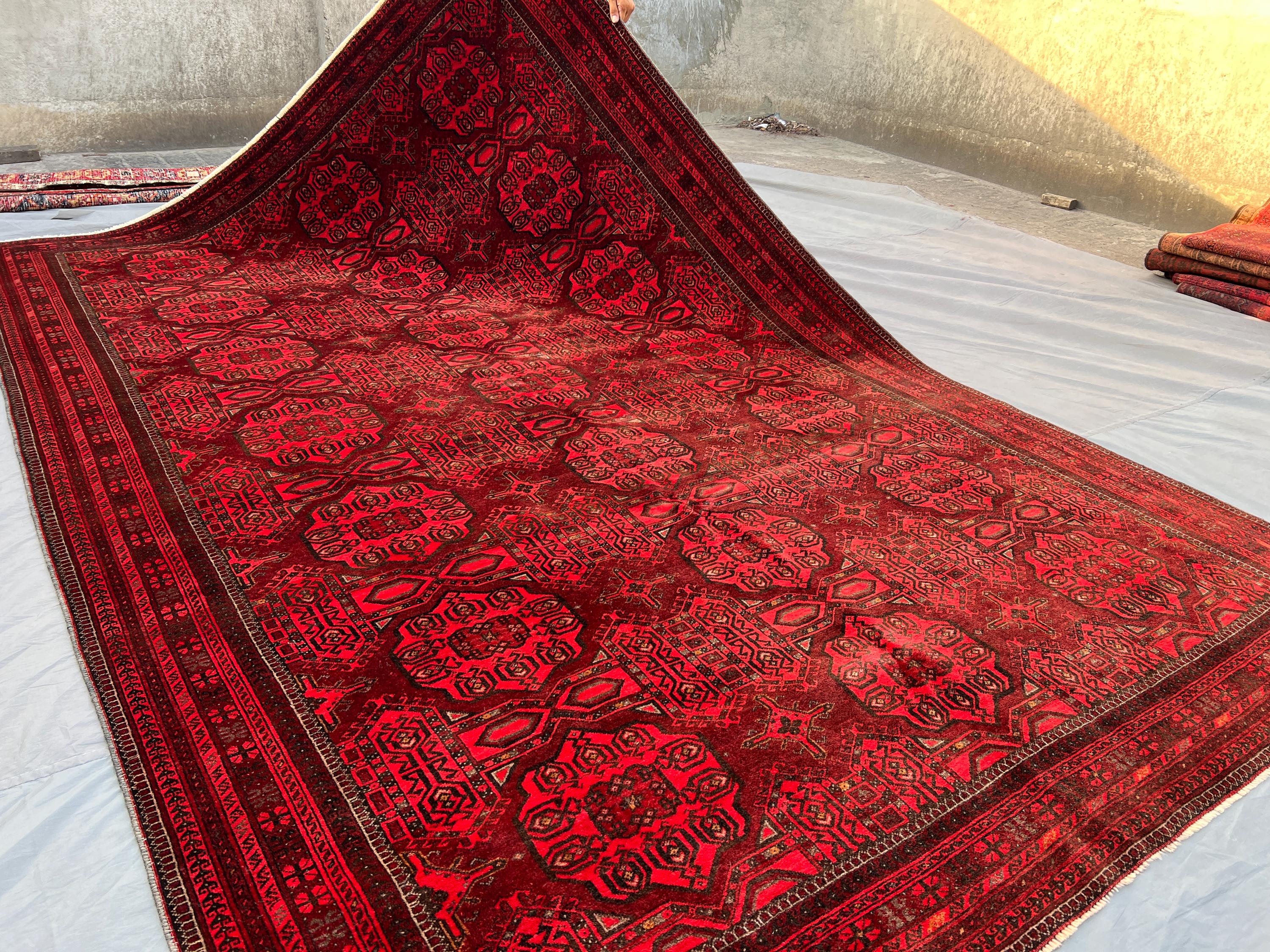 7x10 Antique Turkmen Tribal Rug | Hand-Knotted Wool Carpet | Collector's Piece | Vintage Nomadic Design | Tribal Area Rug, Bedroom Room Rug