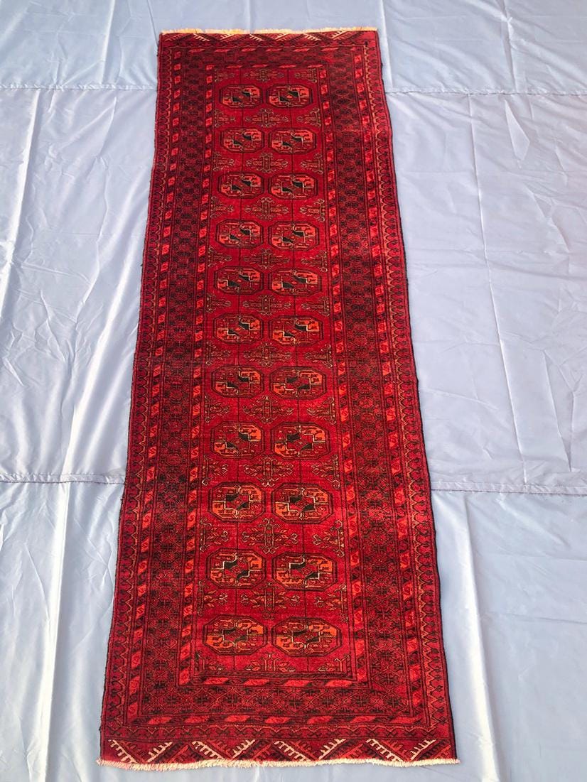 Authentic Vintage Runner Rug 2.5x8 ft / Classic Vintage Runner Rug / Handmade Vintage Runner Rug / Antique Runner Rug /Exquisite Vintage Rug