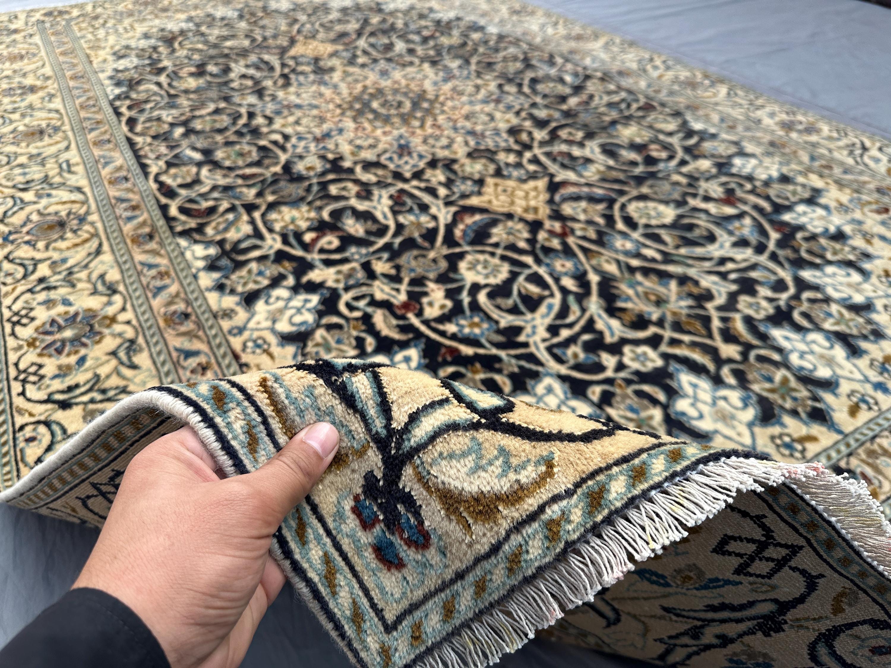 アンティーク トルコ製 手織りラグ 6x10 幾何学模様 ウール エリア