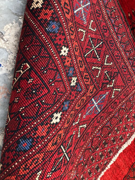 4x6 アンティーク エルサリ トルクメンラグ | ハンドノットウール