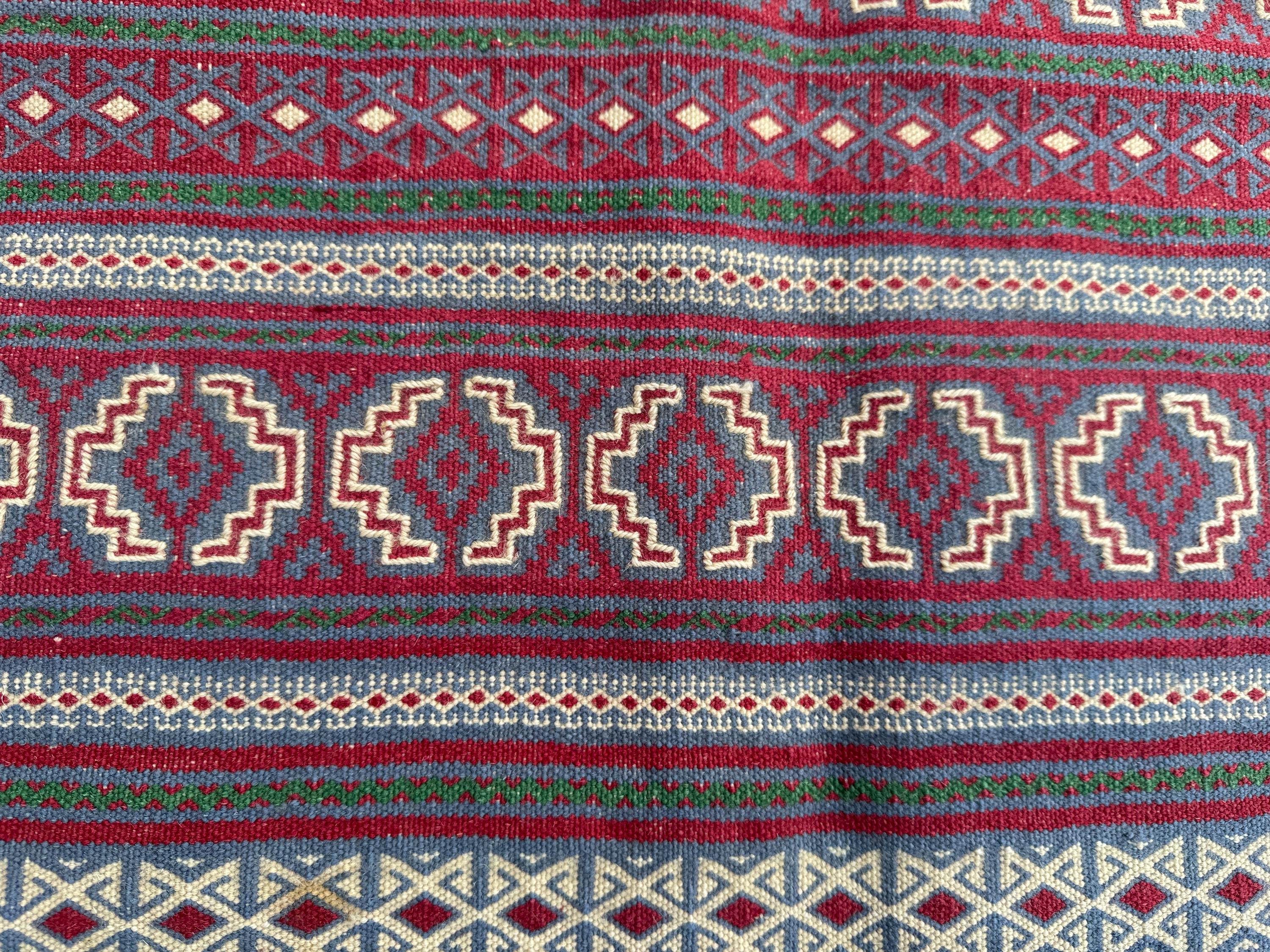 3 x 5フィートのヴィンテージアフガンスマックキリム | 手織り平織り