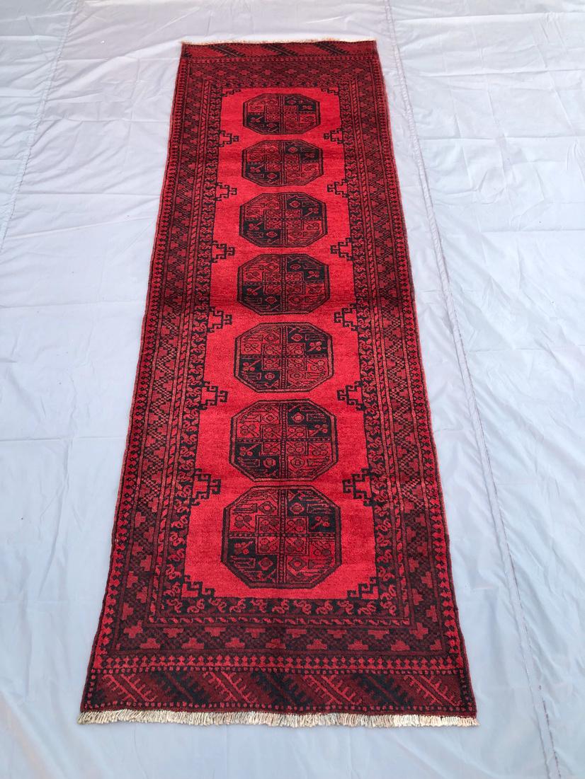 Rustic 3x8 Vintage Runner Rug - Handwoven, Antique Style, Perfect for Hallways, Charming 3x8 Vintage Runner Rug, Afghani runner rug