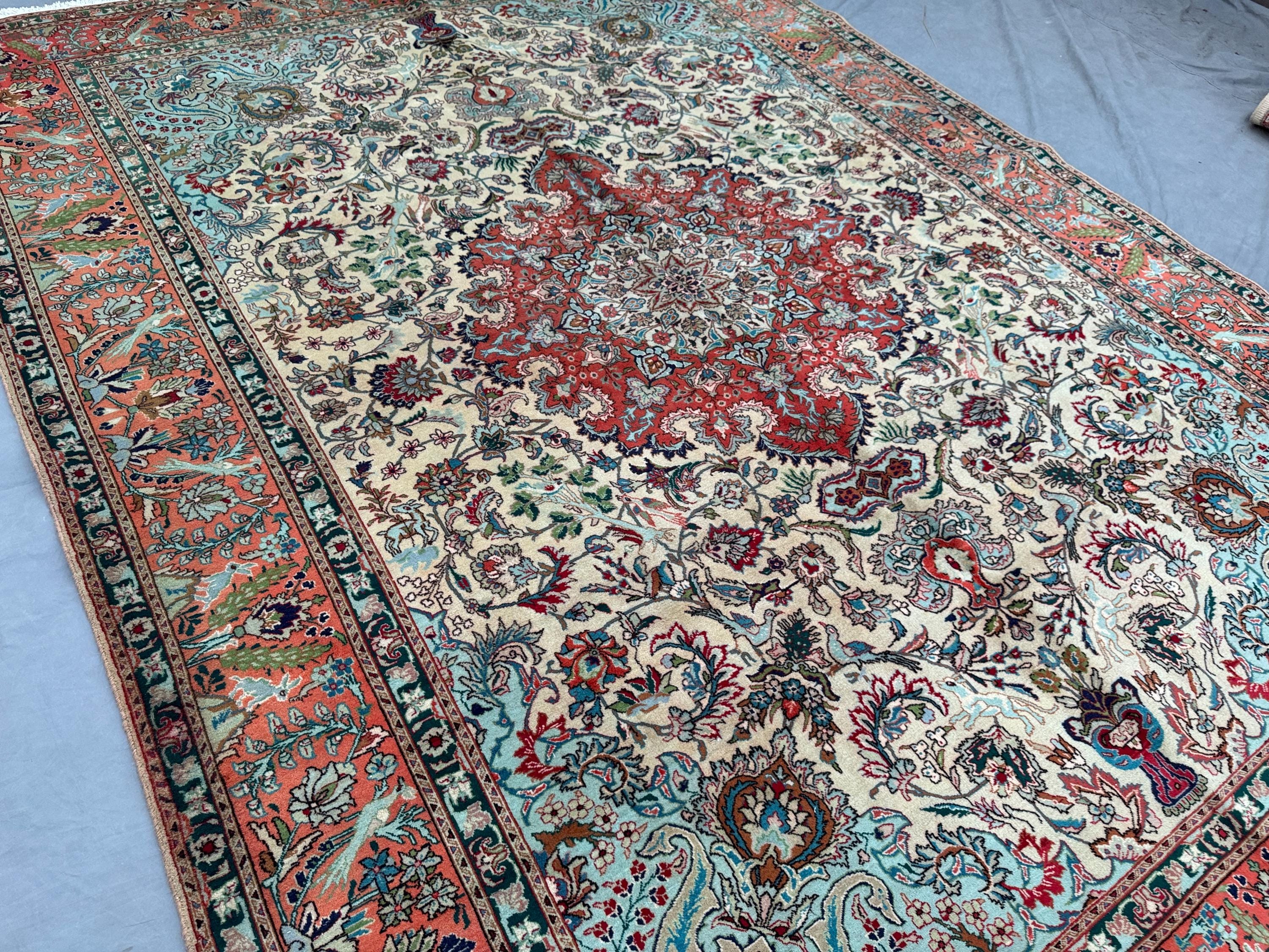 8 x 11 ft Large Turkish Hand Knotted Rug, Vintage Soft Pile, One of a Kind, Luxury Home Decor Turkish Inspired Caucasian Design
