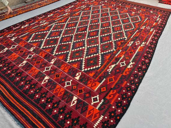 幾何学模様 ラグ トライバル カフカス地方 キリム ビンテージ ヴィンテージ 幾何学模様 ラグ トライバル カフカス地方 キリム ビンテージ ヴィンテージ