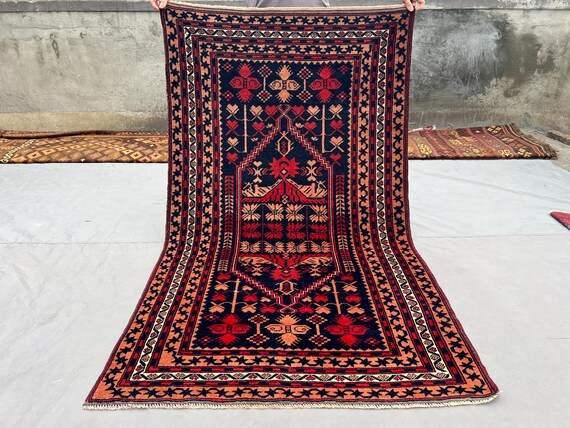 3'7x6'4 Ft Antique Turkish Hand-knotted Rug - Tribal Anatolian