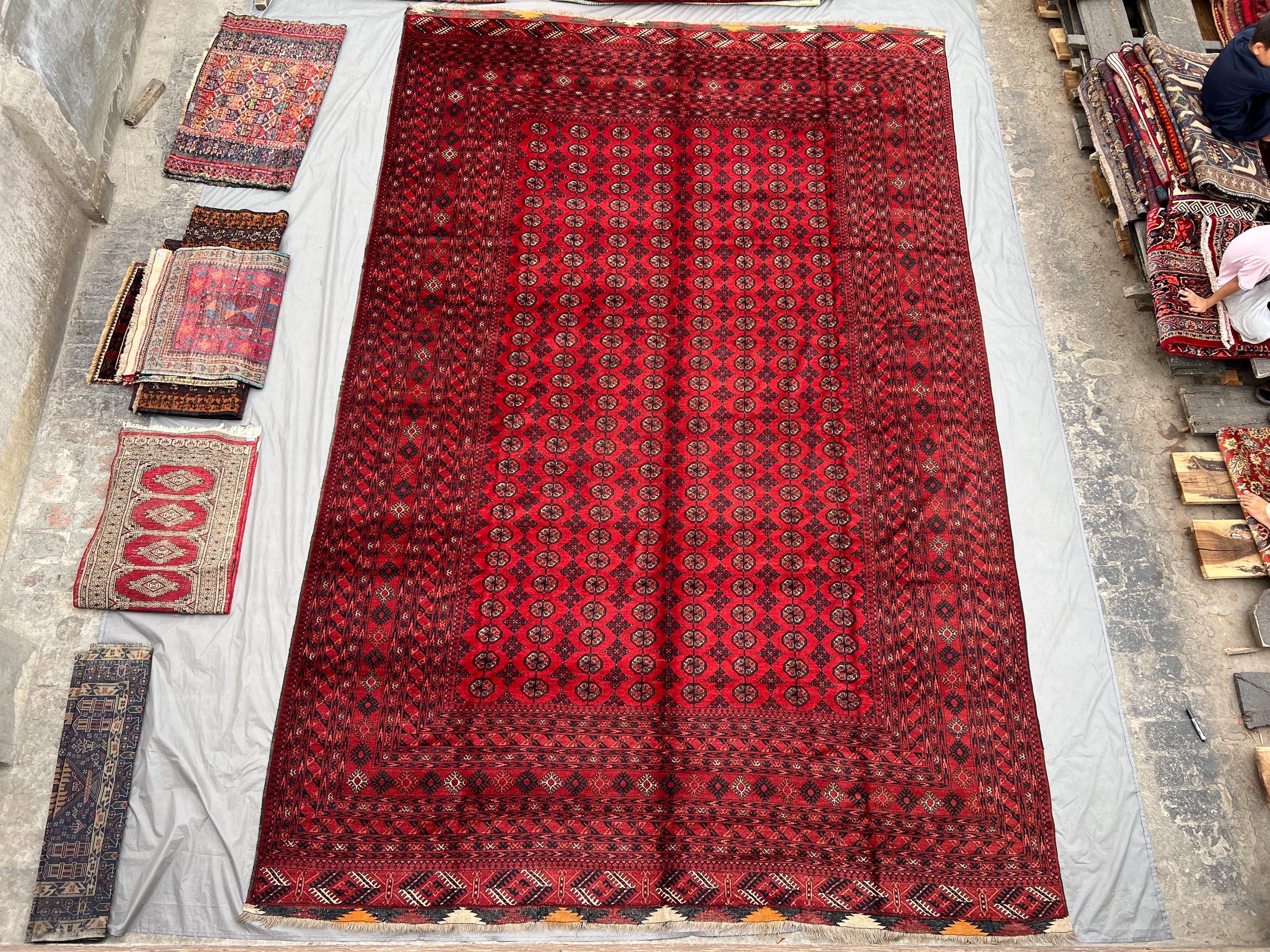 10" x 16" Afghan Hand Knotted Rare Rug | Antique Bohemian Decor Legendary Epic Oversized Palace Rug for Living Room, Bedroom rug, | rare rug