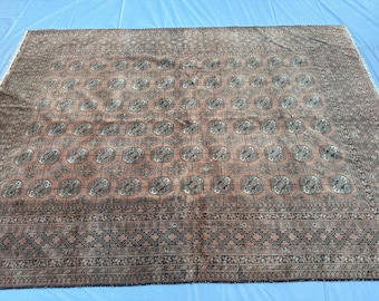 200x270 Antiker turkmenischer Teppich Handgeknüpfter turkmenischer Wollteppich Tekke Design Teppich Traditioneller afghanischer Teppich Schlafzimmer Bodenteppich