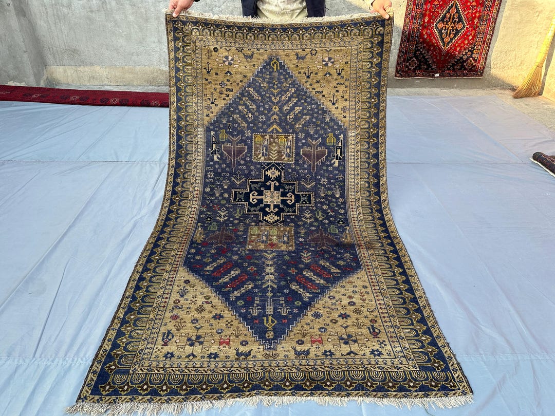 アフガン　ウォーラグ　トライバルラグ　バルーチ トライバルラグ バルーチ 168x85cm 4つのメダリオン