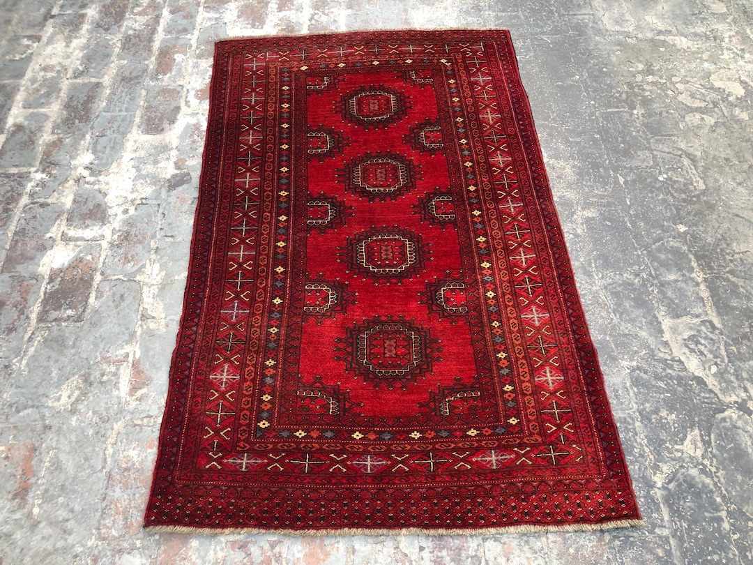 4x6 アンティーク エルサリ トルクメンラグ | ハンドノットウール