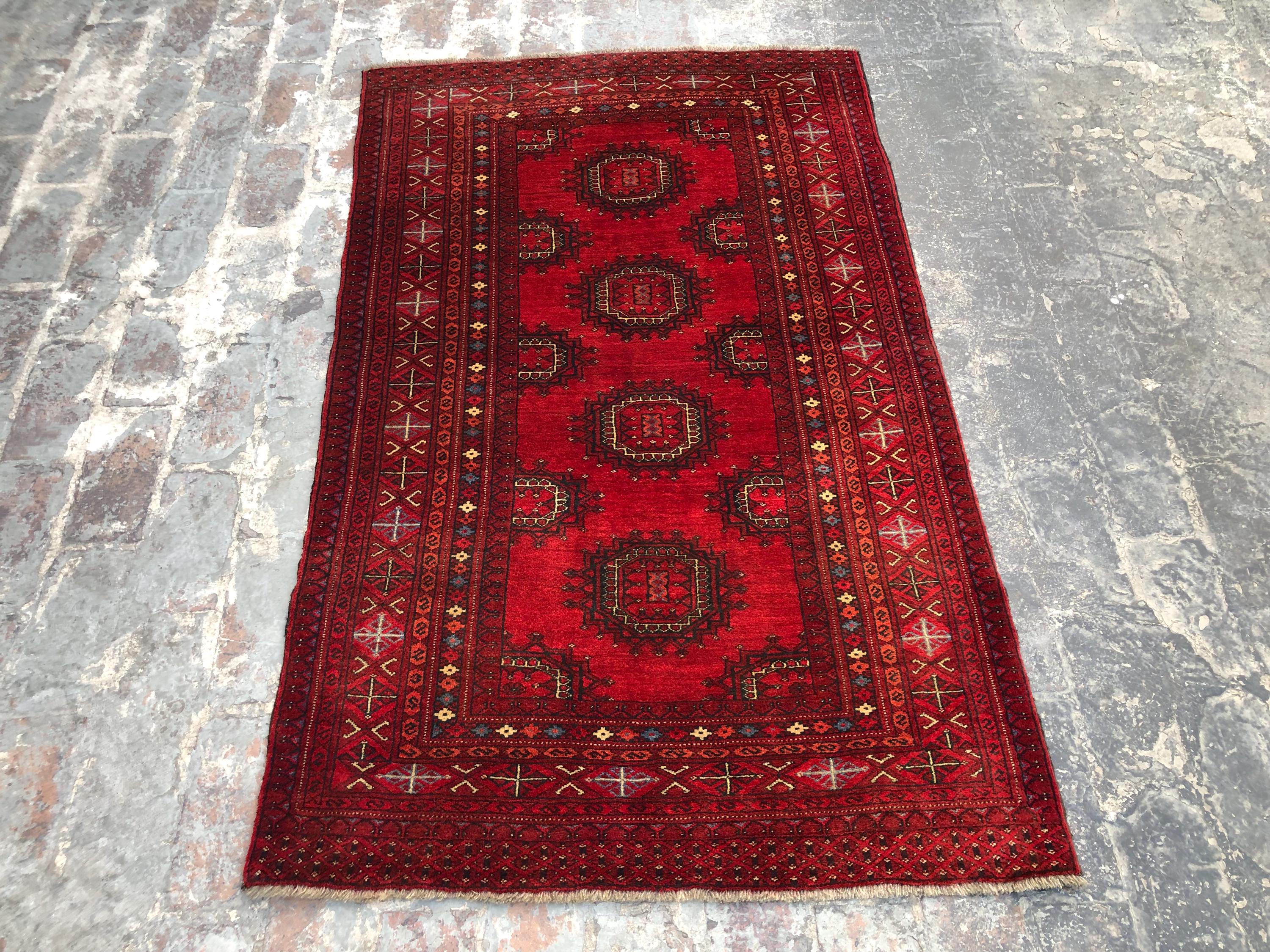 4x6 アンティーク エルサリ トルクメンラグ | ハンドノットウール