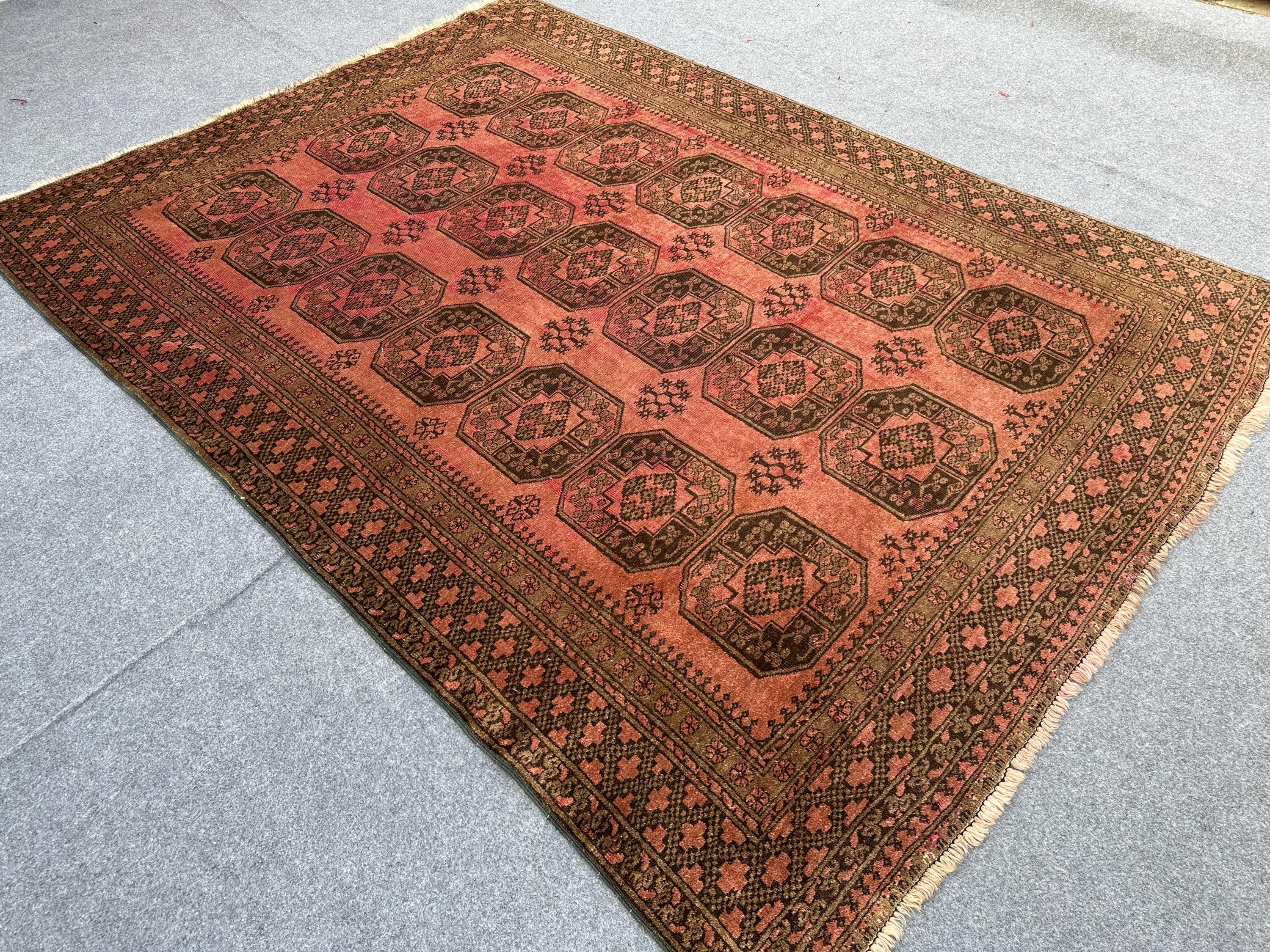 6.4x8.8 ft Afghan Turkoman Antique Rug, Hand Knotted Wool rug, Vintage Old Rug, Oriental Turkish Rug, Living Room Rug, Moroccan Area Rug
