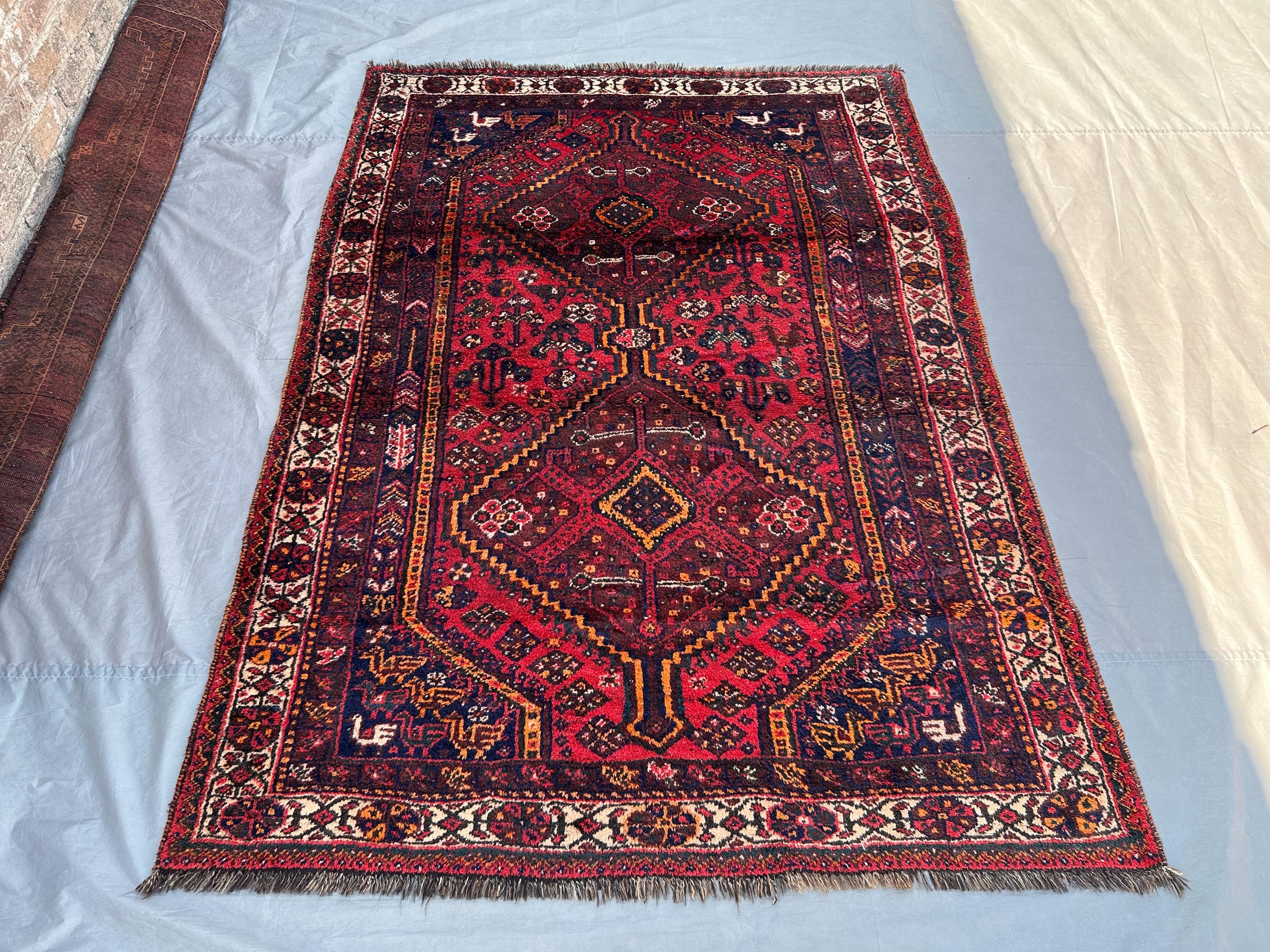 5x7 Antique Turkish Hand-Knotted Wool Rug, Tribal Caucasian Design | Gorgeous One of a Kind Carpet, Bedroom Rug, Moroccan Style rug, Moss