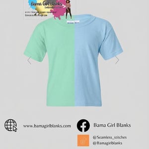 Kids Split Color T-Shirt | Custom Sewn Two-Tone Crewneck Tee | Youth Spirit Shirt