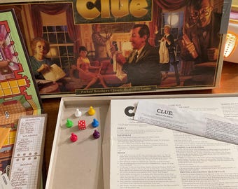Clue Board Game 1986