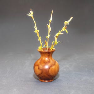 Vase of Apple wood for Dried Flowers |Rustic Wood Vase | Decorative Vase For Dried Flowers | Carved Minimalist Vase Plant Accessories