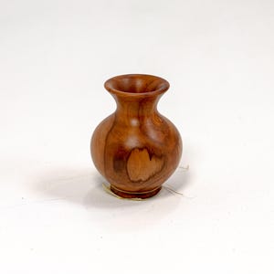 Vase of Apple wood for Dried Flowers |Rustic Wood Vase | Decorative Vase For Dried Flowers | Carved Minimalist Vase Plant Accessories