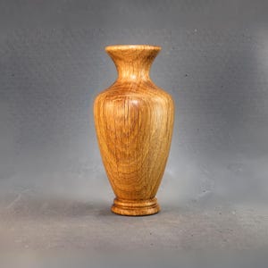 Natural Oak oil vase for Dried Flowers |Rustic Wood Vase | Decorative Vase For Dried Flowers | Carved Minimalist Vase | Plant Accessories