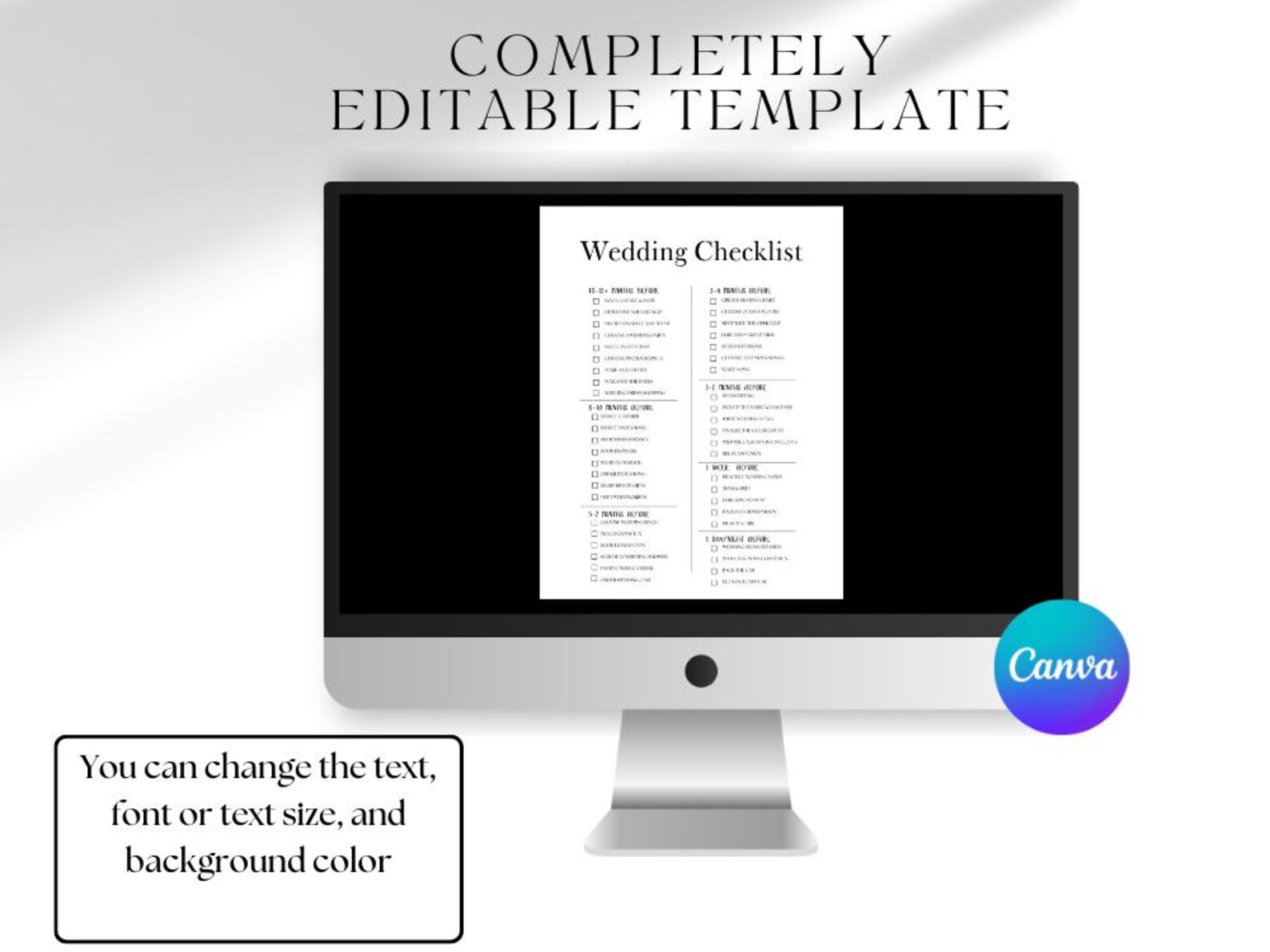 Ultimate Wedding Checklist: Editable, Printable (PDF) - Etsy