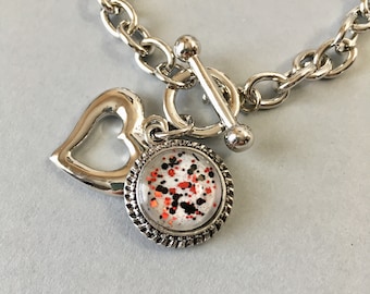 Heart and Nail Polish Charm Bracelet - Bella  (NPB-04)