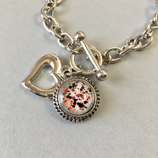 Heart and Nail Polish Charm Bracelet - Bella  (NPB-04)