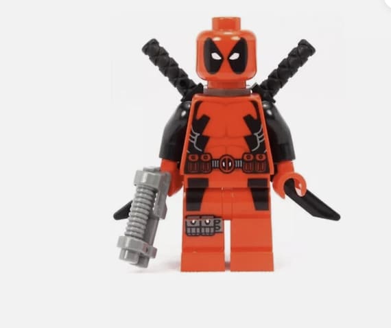 Custom Lego Marvel Deadpool Minifigure Etsy