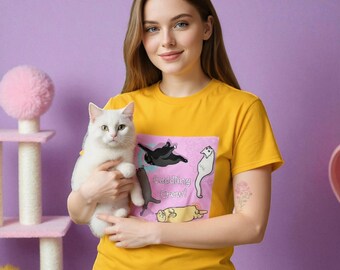 100% Cotton Cat Lover T Shirt | Unisex Cozy Crewneck Tee | Pet Enthusiast Gift