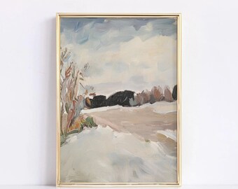 Vintage Landscape Print | Downloadable Prints | PRINTABLE Wall Art | Digital Artwork | Digital Downloads | Oil Painting | Farmhouse Decor