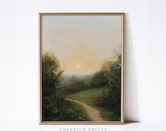 Vintage Landscape Artwork | Downloadable Prints | PRINTABLE Wall Art | Landscape Oil Painting | Digital Downloads | Modern Farmhouse Decor