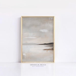 Minimalist Seascape Digital Print | Neutral Wall Art | Calm Nature Decor | Emporium Prints Downloadable PRINTABLE